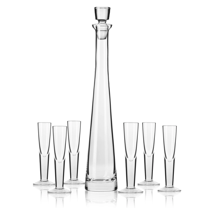 Набор для ликера Krosno Империя 7 предметов, графин 300 мл, рюмка 30 мл, стекло, п/к