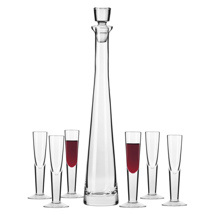 Набор для ликера Krosno Империя 7 предметов, графин 300 мл, рюмка 30 мл, стекло, п/к