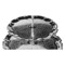 Блюдо двухъярусное Queen Anne Чиппендейл 24/31см, сталь, посеребрение, волнистый борт