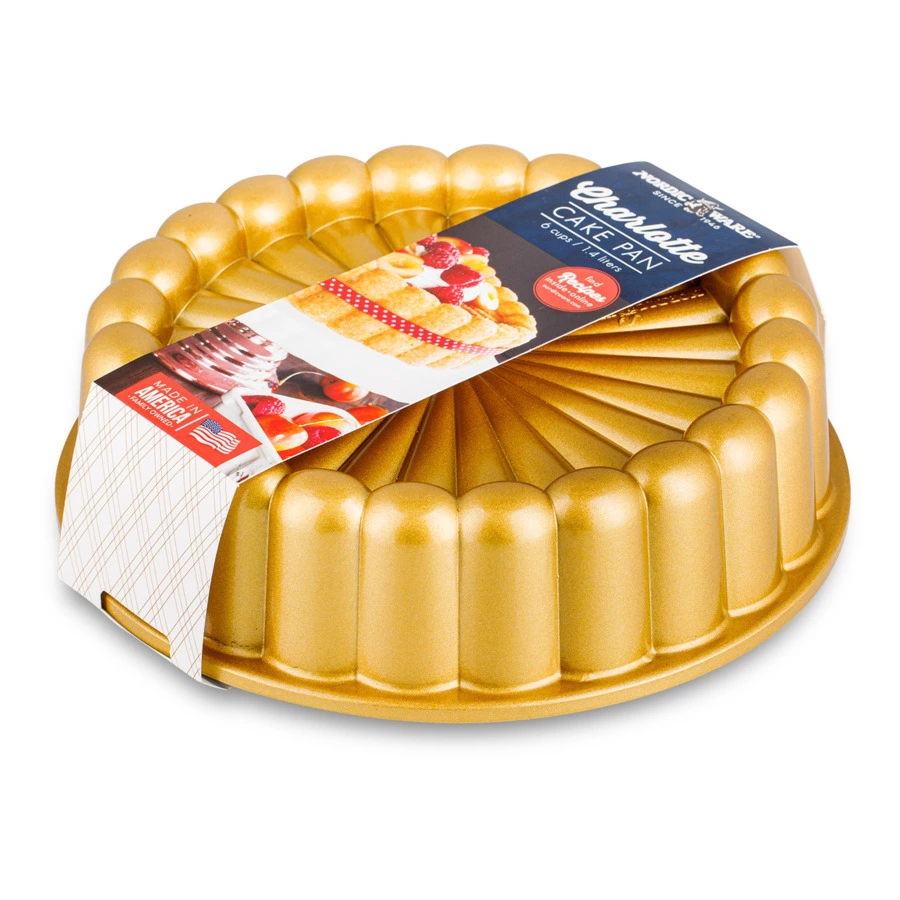 Форма для выпечки Nordic Ware Шарлотка 1,4 л, d20,5 см, литой алюминий, золотая