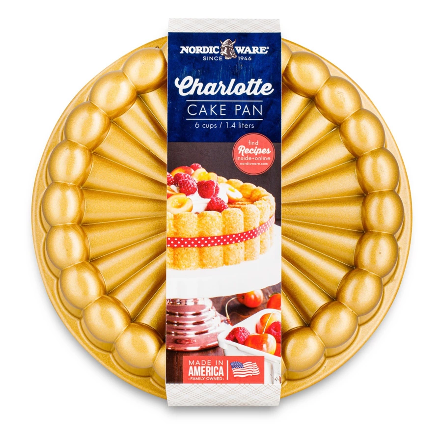 Форма для выпечки Nordic Ware Шарлотка 1,4 л, d20,5 см, литой алюминий, золотая