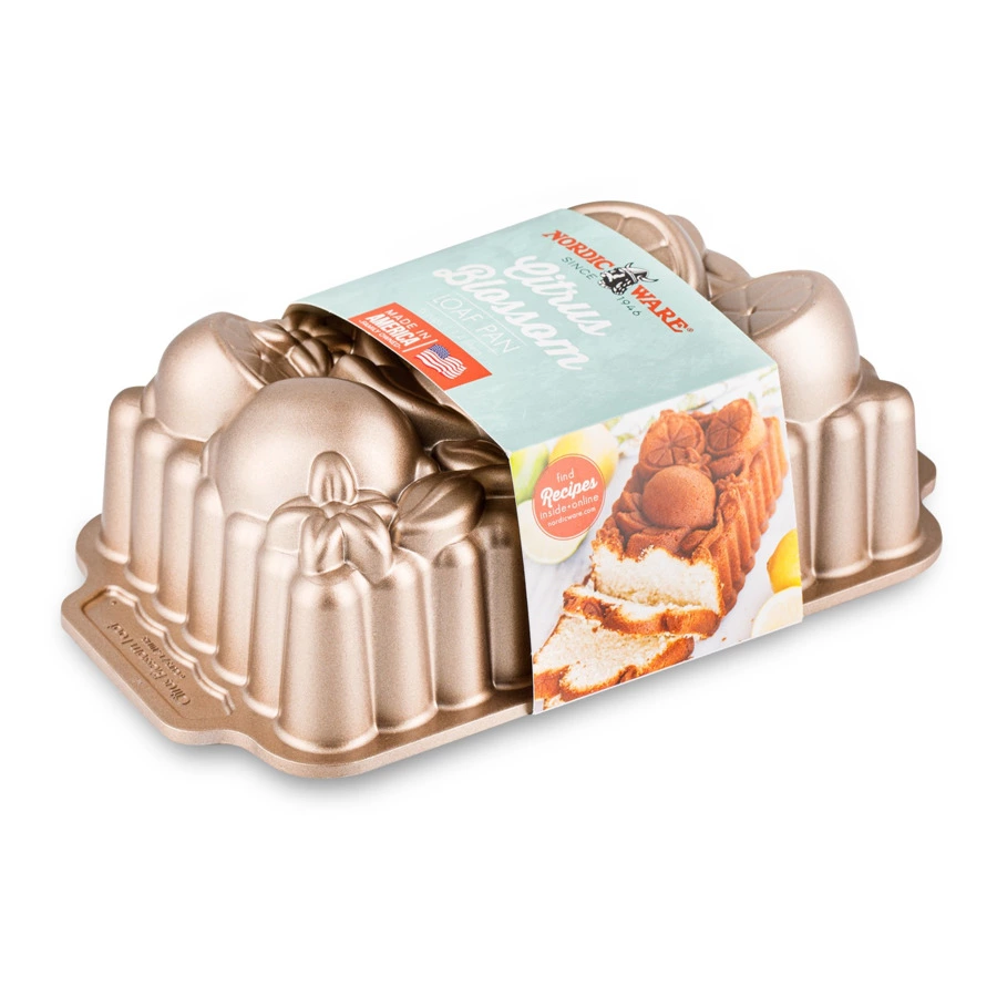 Форма для выпечки 3D Nordic Ware Цветок цитруса 1,4 л, прямоугольная, литой алюминий, шампань