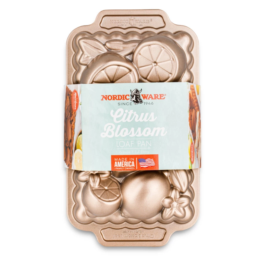 Форма для выпечки 3D Nordic Ware Цветок цитруса 1,4 л, прямоугольная, литой алюминий, шампань