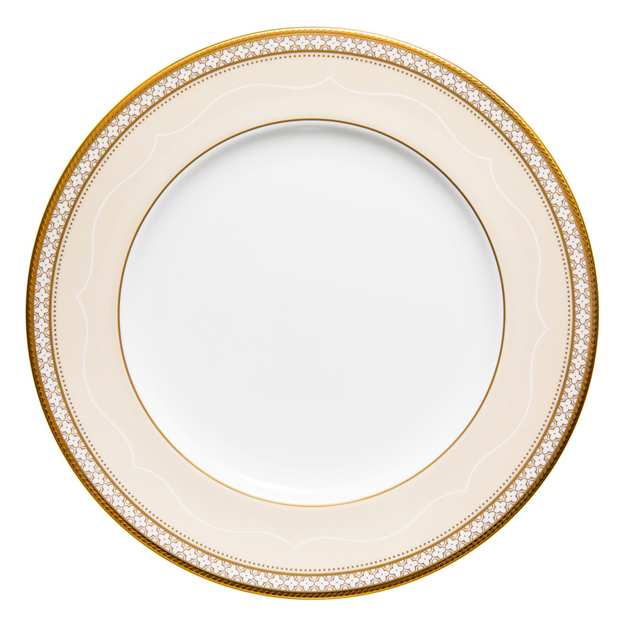 Тарелка закусочная Noritake Трефолио, золотой кант 22 см тарелка акцентная noritake ксавьер золотой кант 23 см