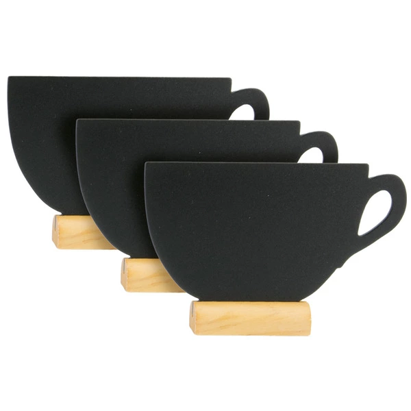 Набор досок "Чашка" 3шт на деревянной основе, маркер