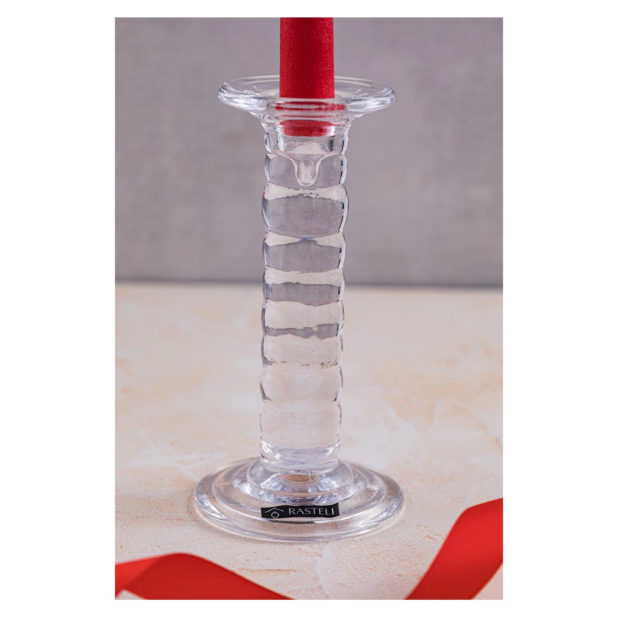 Подсвечник стеклянный Rasteli Лавина 19 см