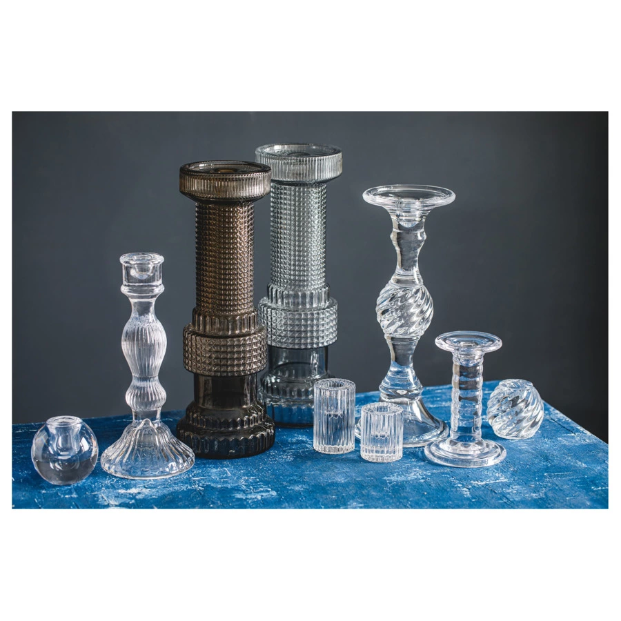 Подсвечник стеклянный Rasteli Лавина 19 см