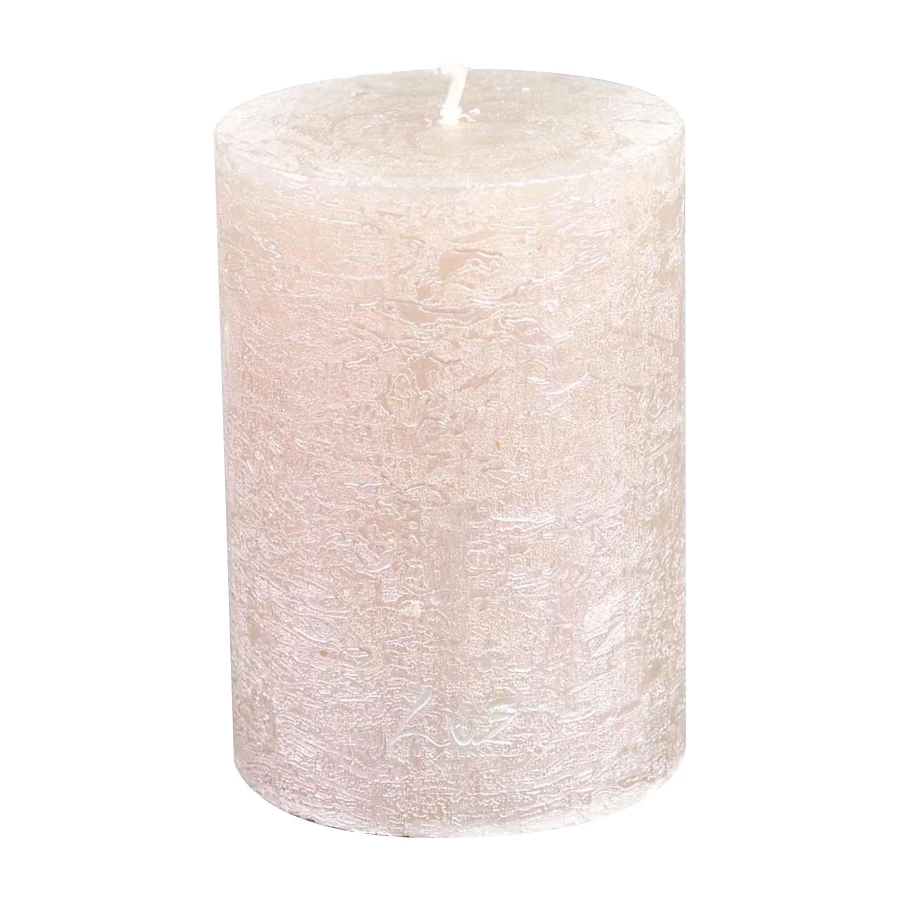 Свеча цилиндрическая Luz your senses Рустик 7хН10 см, жемчужный металлик