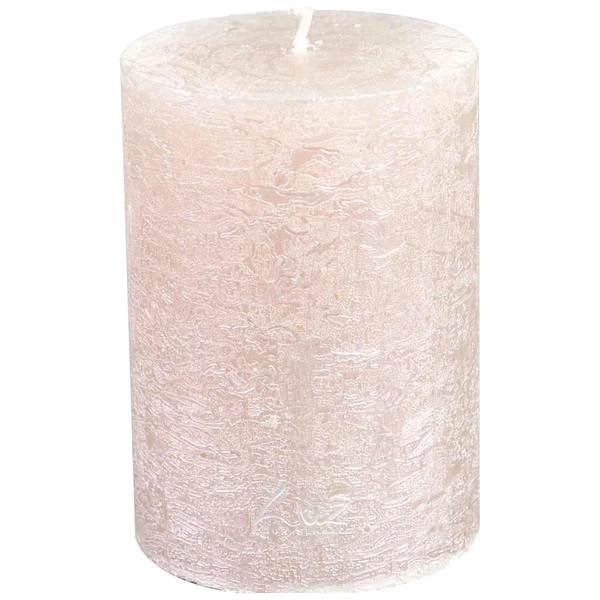 Свеча цилиндрическая Luz your senses Рустик 7хН10 см, жемчужный металлик