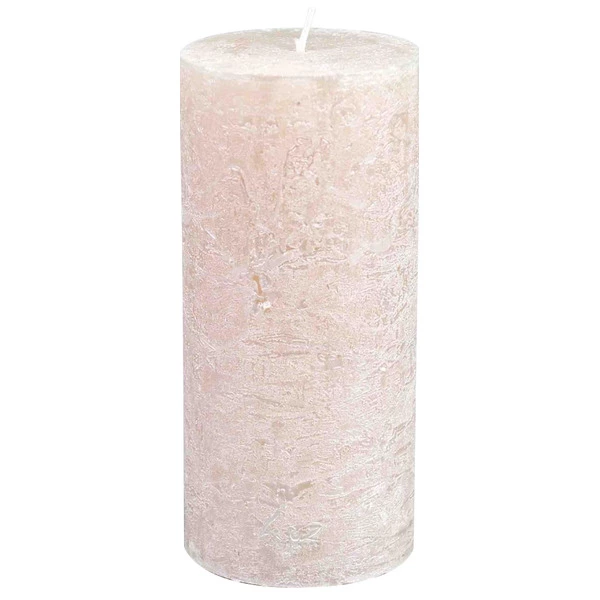 Свеча цилиндрическая Luz your senses Рустик 7хН15 см, жемчужный металлик