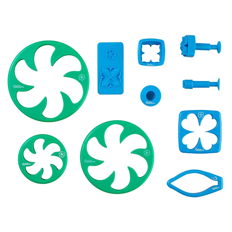 Набор штампов для вырезания цветов из теста и мастики Wilton, 28шт