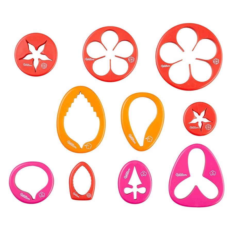 Набор штампов для вырезания цветов из теста и мастики Wilton, 28шт