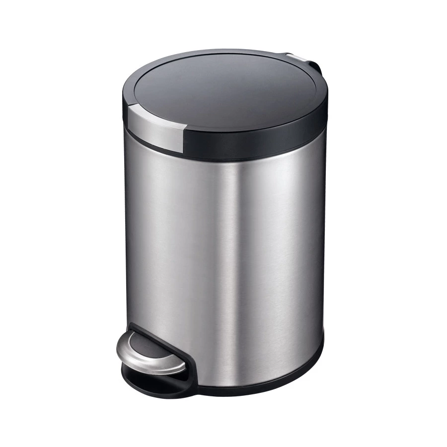 Ведро для мусора с педалью EKO Artistic 5 л, сталь нержавеющая