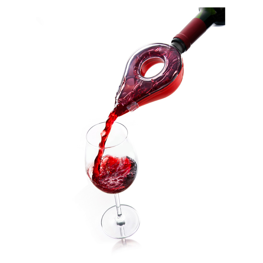 Аэратор для вина Vacu Vin (прозрачный/красный)
