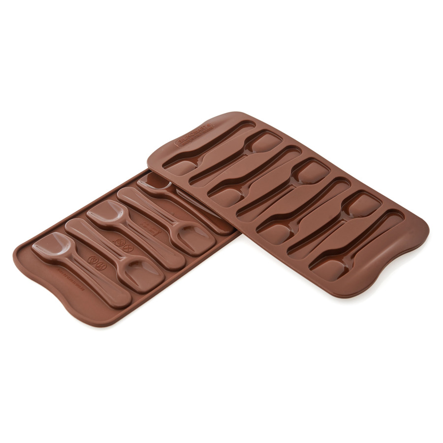 Форма для приготовления 3D конфет Silikomart Ложечки 9,6х2,6см (шоколадная)