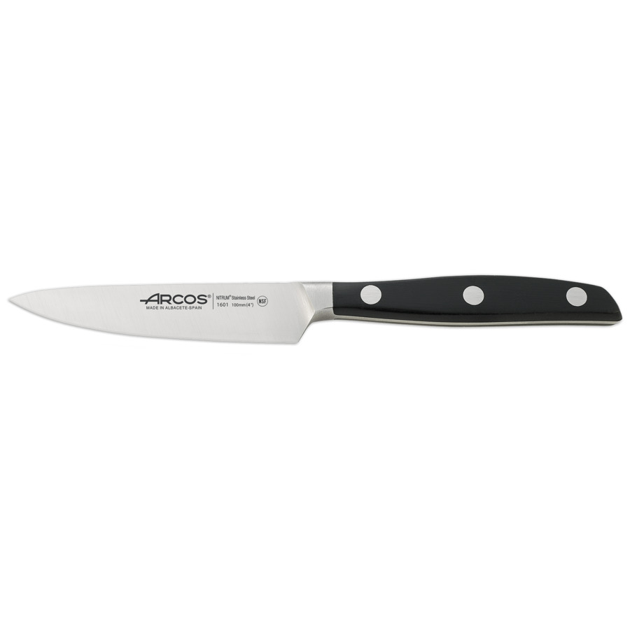 Нож для чистки овощей и фруктов Arcos Manhattan 10см, кованая сталь нож для хлеба arcos manhattan 20см кованая сталь