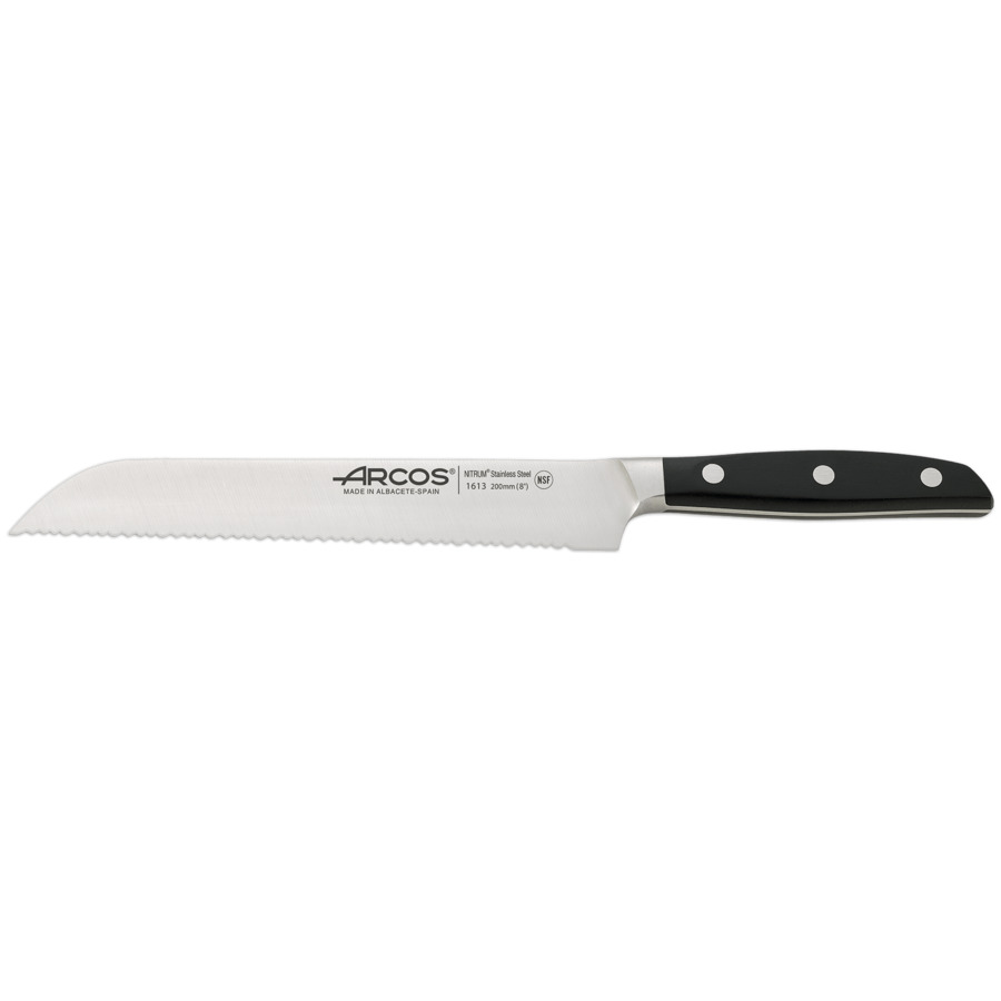 Нож для хлеба Arcos Manhattan 20см, кованая сталь нож atmosphere lazuro 20см для хлеба нерж сталь пластик тпр