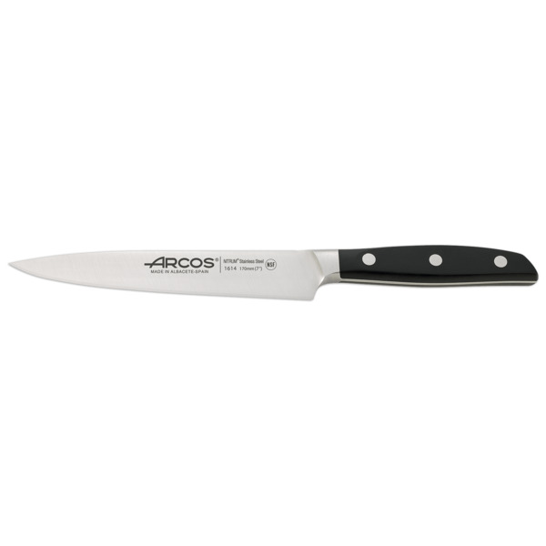 Нож кухонный для нарезки гибкий Arcos Manhattan 17см, кованая сталь