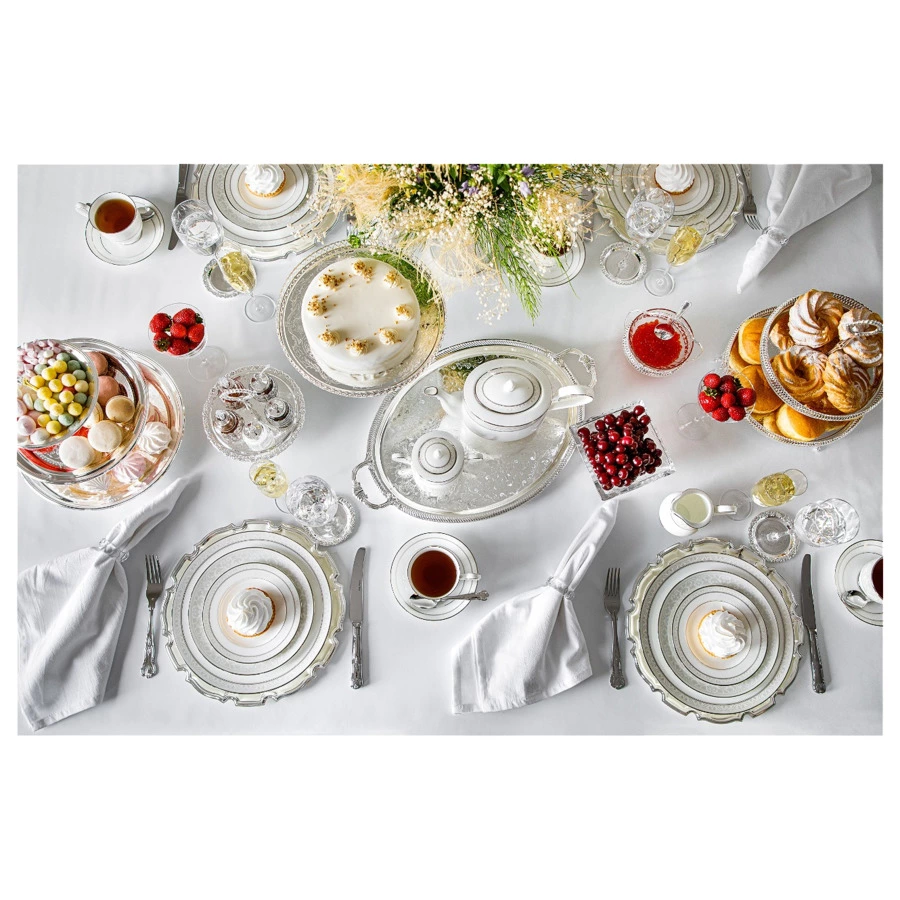 Поднос овальный с ручками Queen Anne 50х32 см