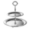 Блюдо двухъярусное Queen Anne 24 см, сталь, посеребрение