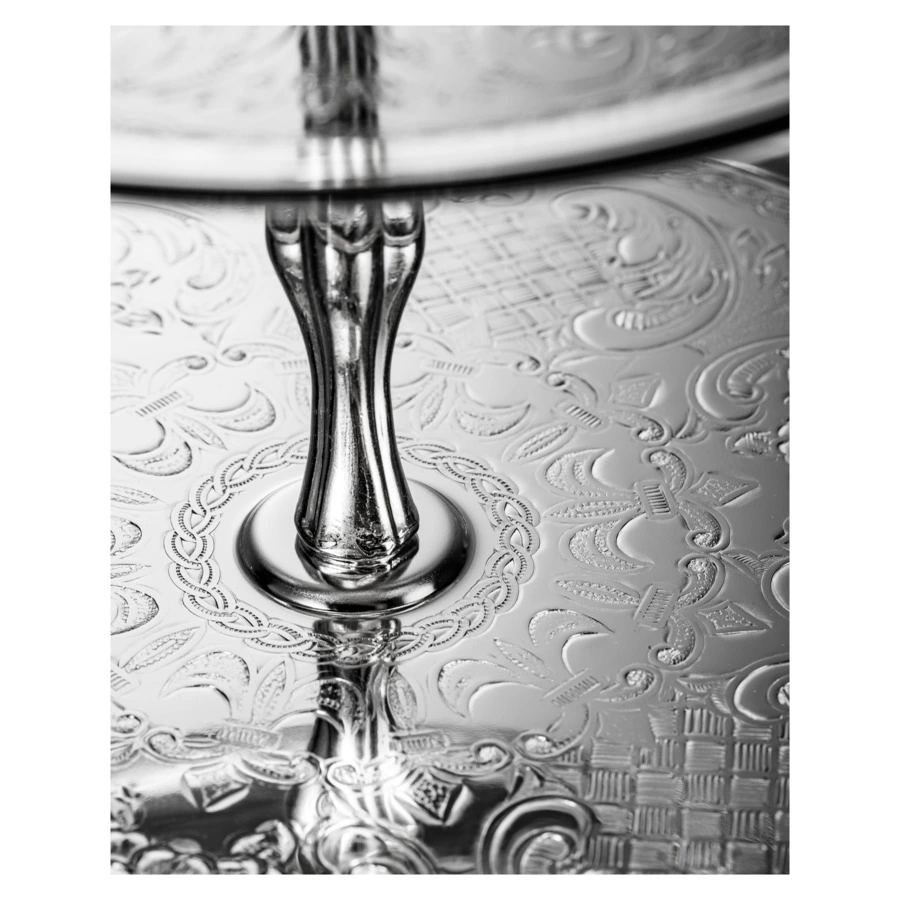 Блюдо двухъярусное Queen Anne 24 см, сталь, посеребрение