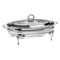 Мармит овальный с подогревом, с крышкой Queen Anne 41 см, сталь, посеребрение