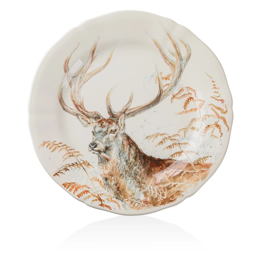 Тарелка закусочная Gien Солонь. Олень 23см, фаянс