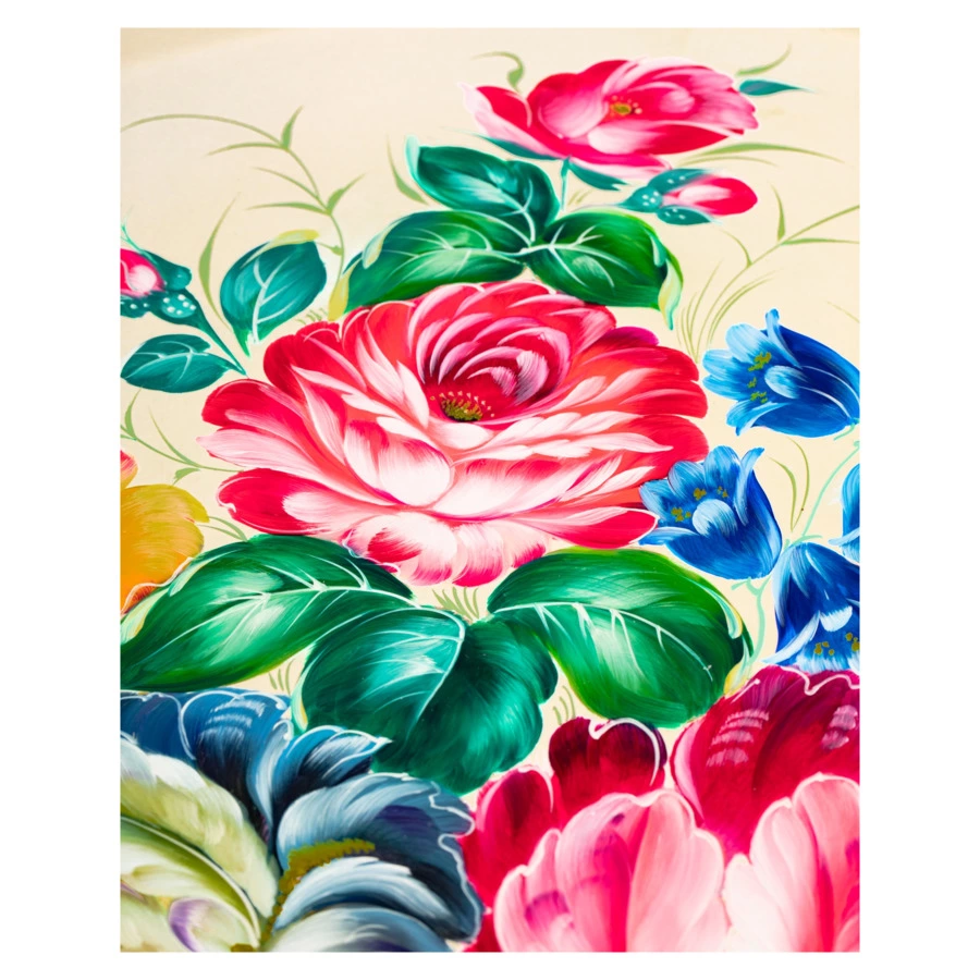 Поднос Жостовская фабрика декоративной росписи 50 см НХП Очарование