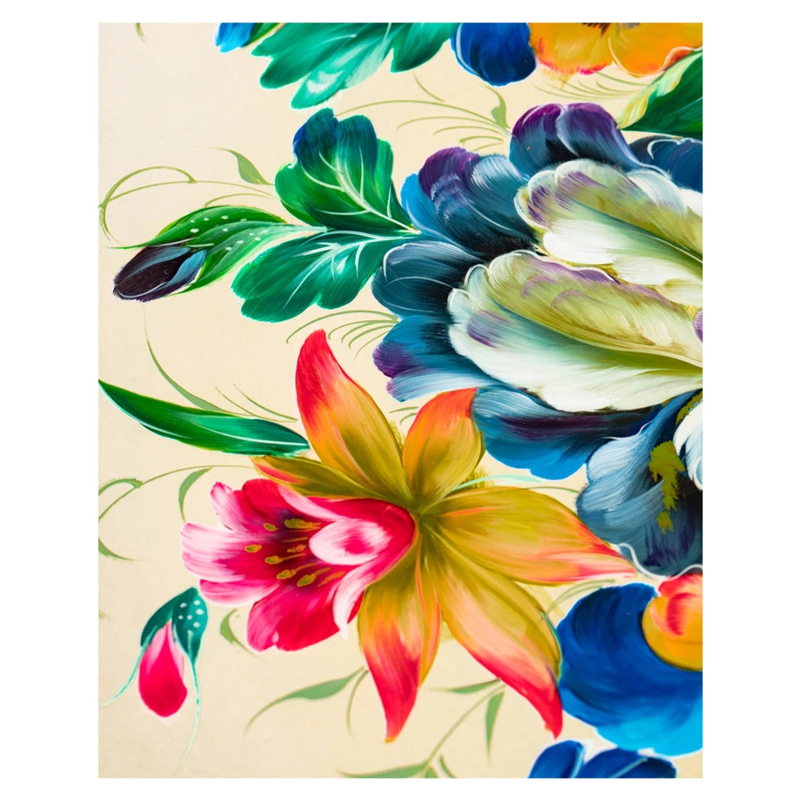 Поднос Жостовская фабрика декоративной росписи 50 см НХП Очарование