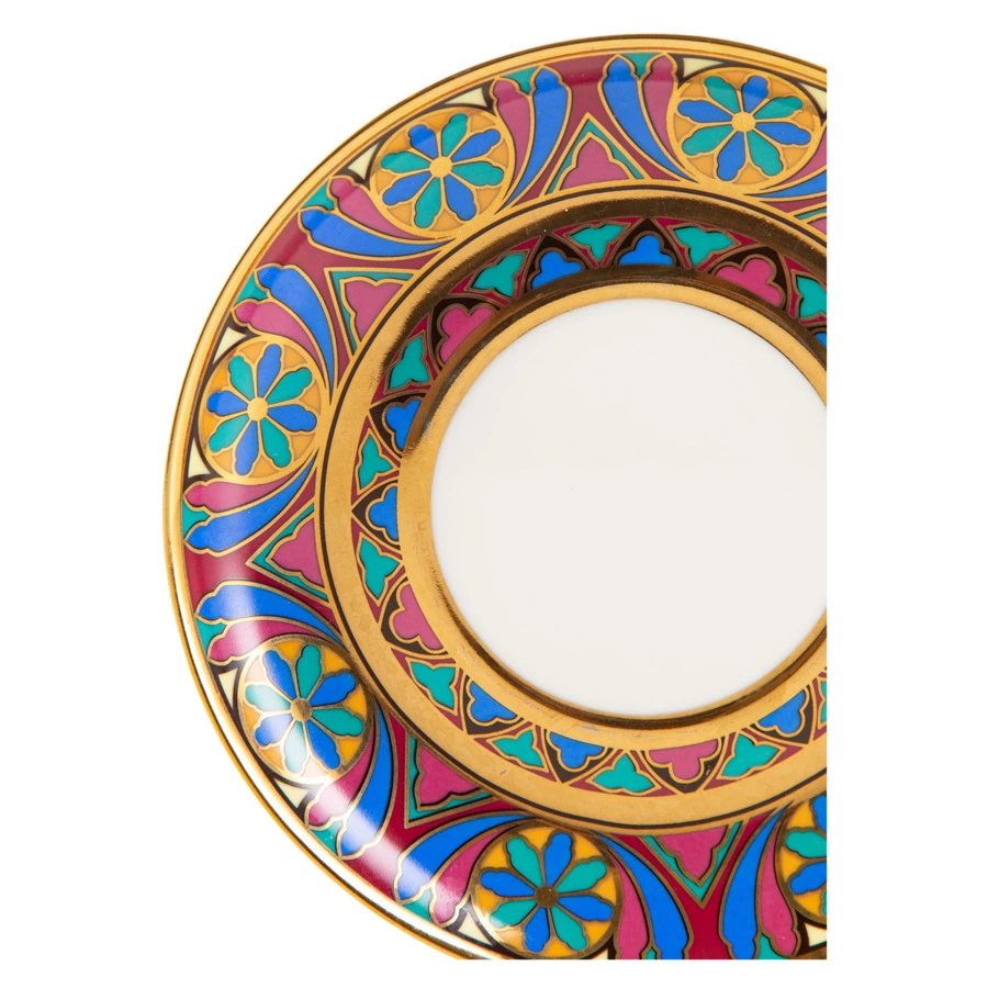 Кружка с блюдцем и крышкой ИФЗ Готический 7 Снежное утро, фарфор твердый