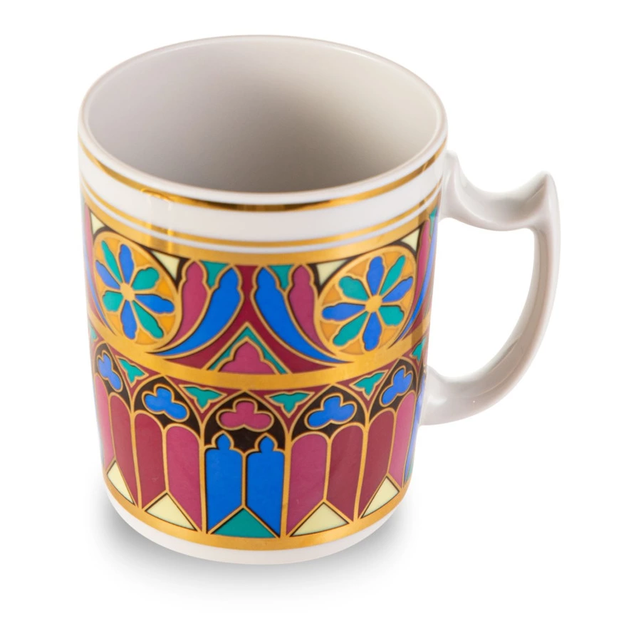 Кружка с блюдцем и крышкой ИФЗ Готический 7 Снежное утро, фарфор твердый