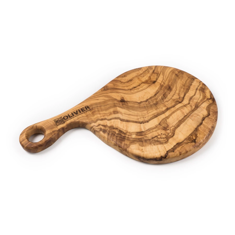 Доска круглая 30см с ручкой Olivier, оливковое дерево