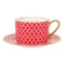 Чашка чайная с блюдцем ИФЗ Скарлетт 2 Идиллия 250 мл, фарфор костяной