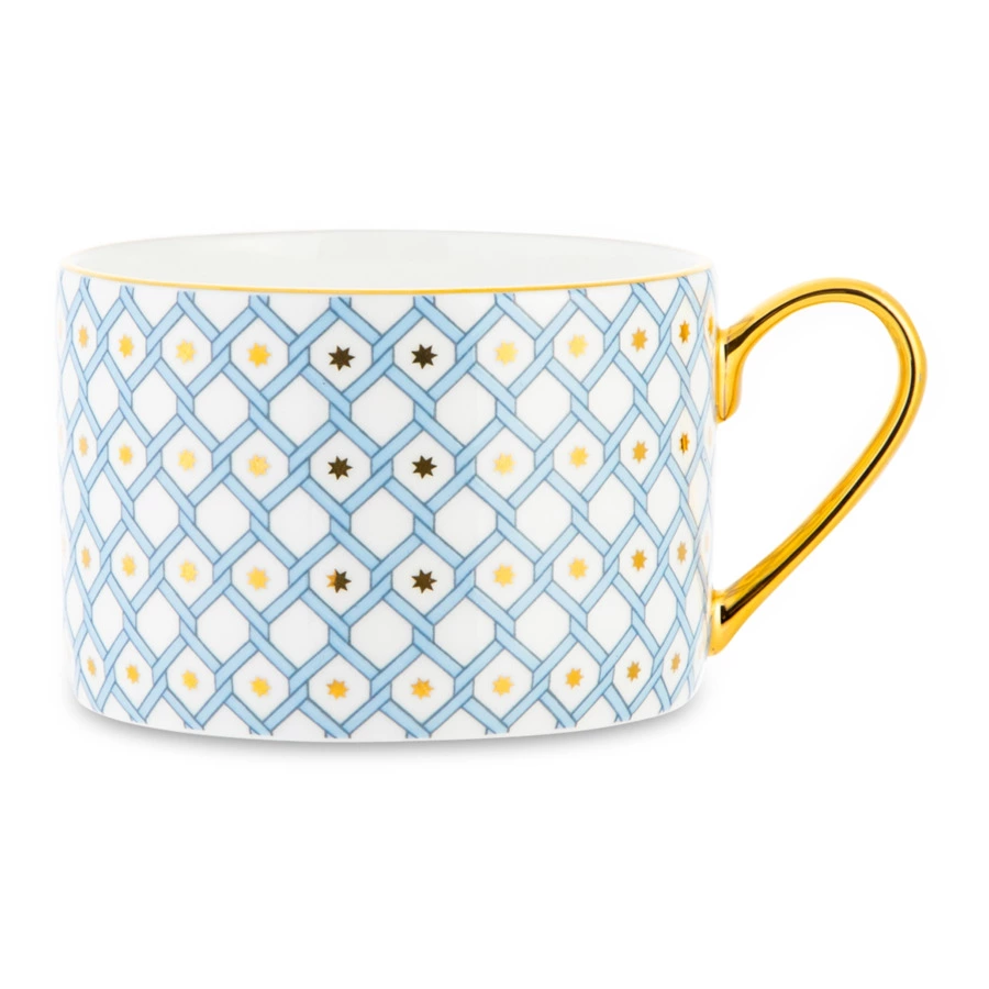 Чашка чайная с блюдцем ИФЗ Азур1 Идиллия 250 мл, фарфор костяной