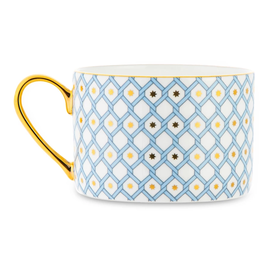 Чашка чайная с блюдцем ИФЗ Азур1 Идиллия 250 мл, фарфор костяной