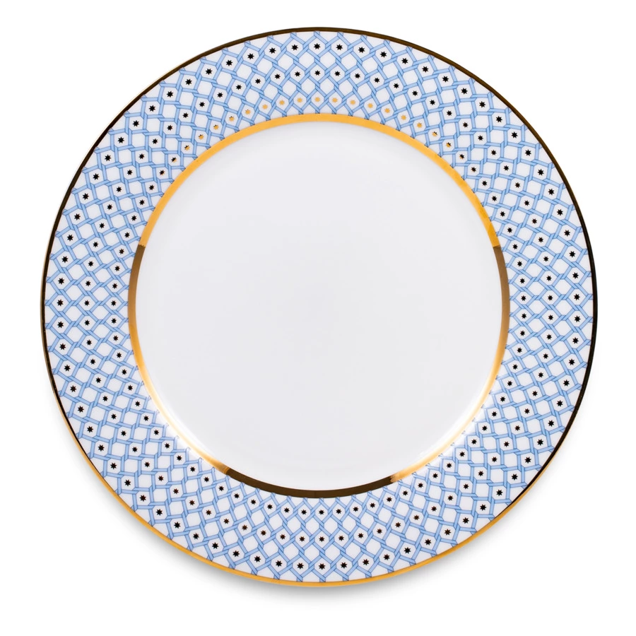 Тарелка обеденная ИФЗ Азур1 Стандартная2, 27 см, фарфор костяной, белый костяной