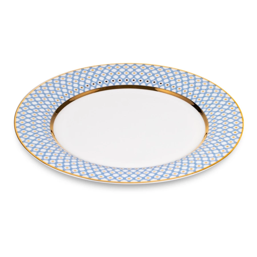 Тарелка обеденная ИФЗ Азур1 Стандартная2, 27 см, фарфор костяной, белый костяной