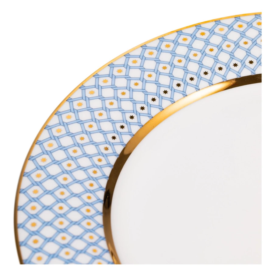 Тарелка обеденная ИФЗ Азур1 Стандартная2, 27 см, фарфор костяной, белый костяной