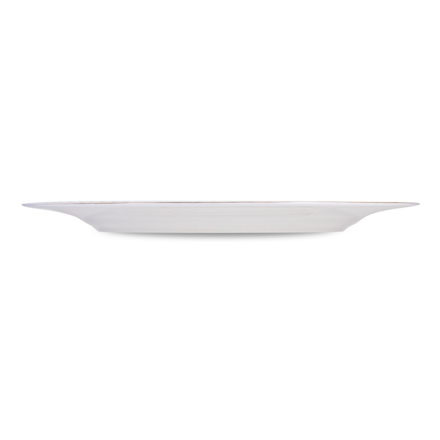 Тарелка обеденная ИФЗ Азур1 Стандартная2, 27 см, фарфор костяной, белый костяной