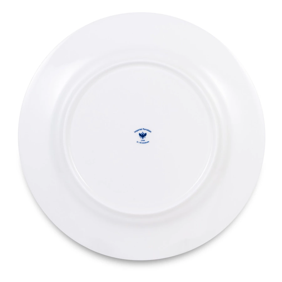 Тарелка обеденная ИФЗ Азур1 Стандартная2, 27 см, фарфор костяной, белый костяной