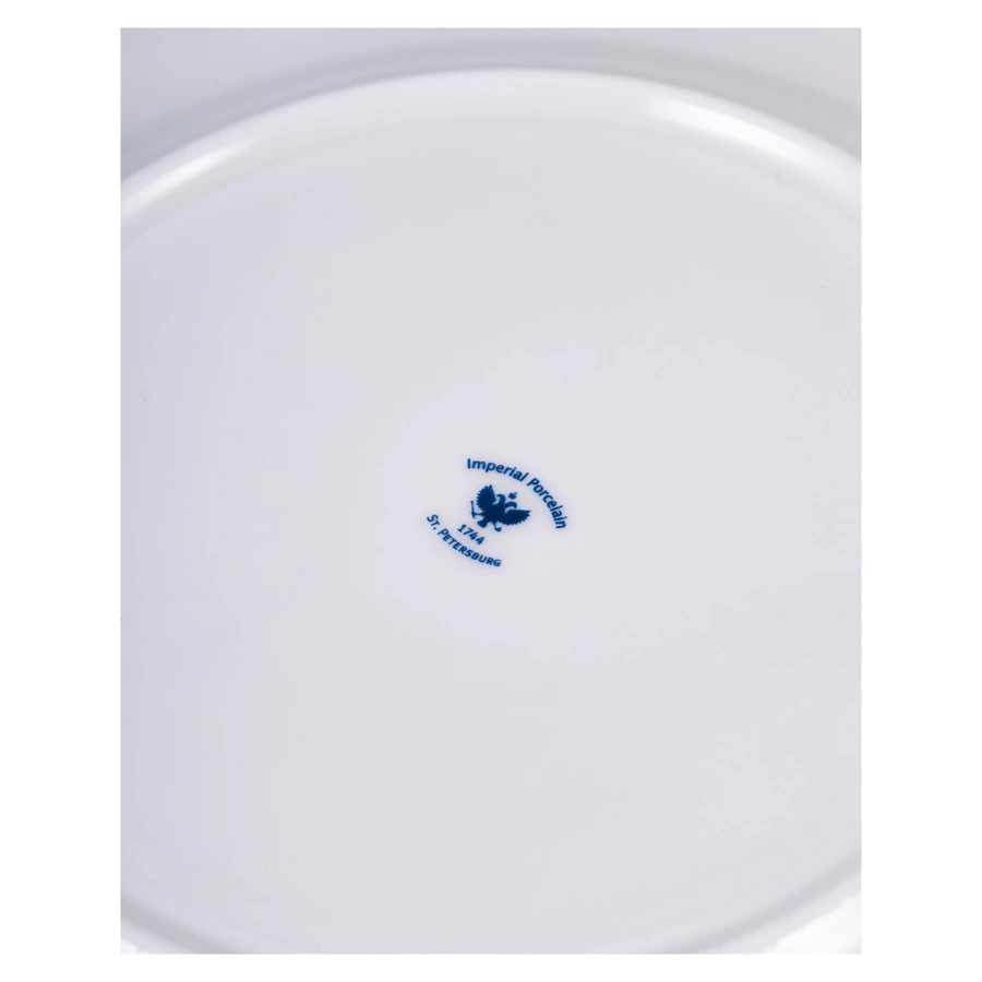 Тарелка обеденная ИФЗ Азур1 Стандартная2, 27 см, фарфор костяной, белый костяной