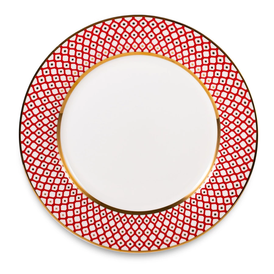 Тарелка обеденная ИФЗ Скарлетт 2 Стандартная 2, 27 см, фарфор костяной, белый костяной