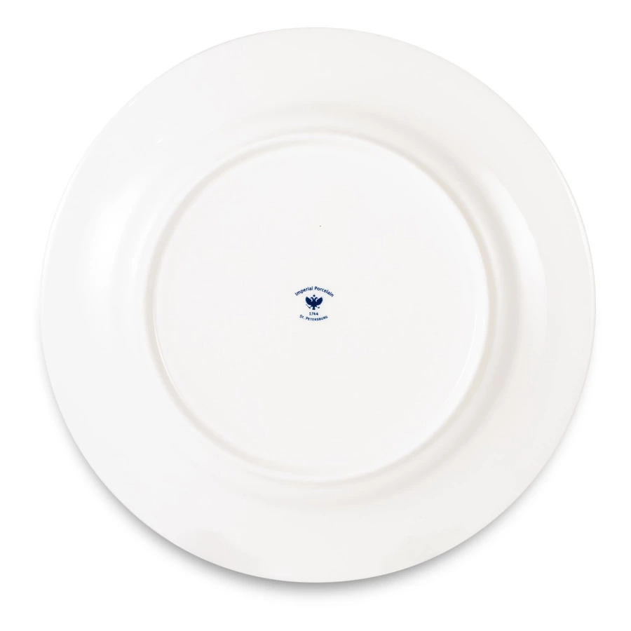 Тарелка обеденная ИФЗ Скарлетт 2 Стандартная 2, 27 см, фарфор костяной, белый костяной