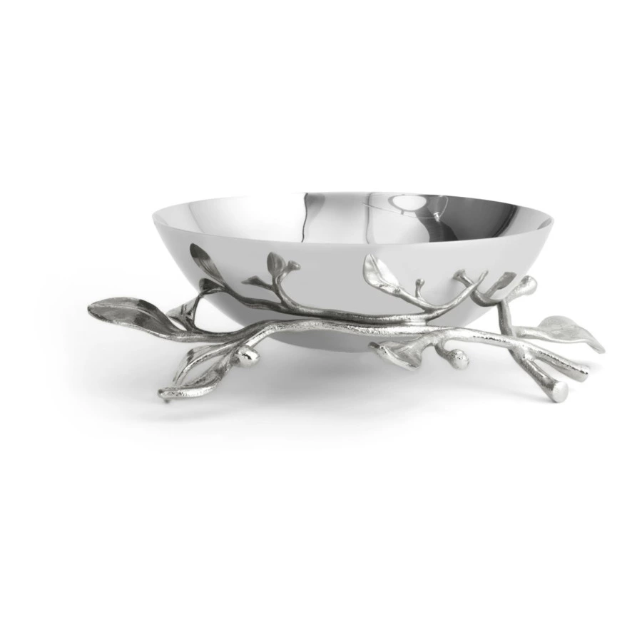 Чаша для орешков Michael Aram Лавровый лист 12 см, сталь нержавеющая