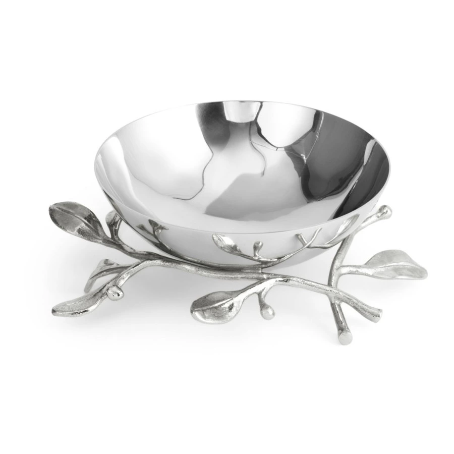 Чаша для орешков Michael Aram Лавровый лист 12 см, сталь нержавеющая
