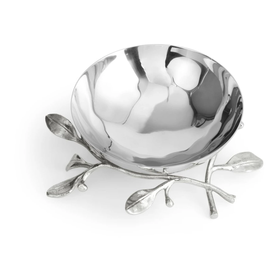 Чаша для орешков Michael Aram Лавровый лист 12 см, сталь нержавеющая