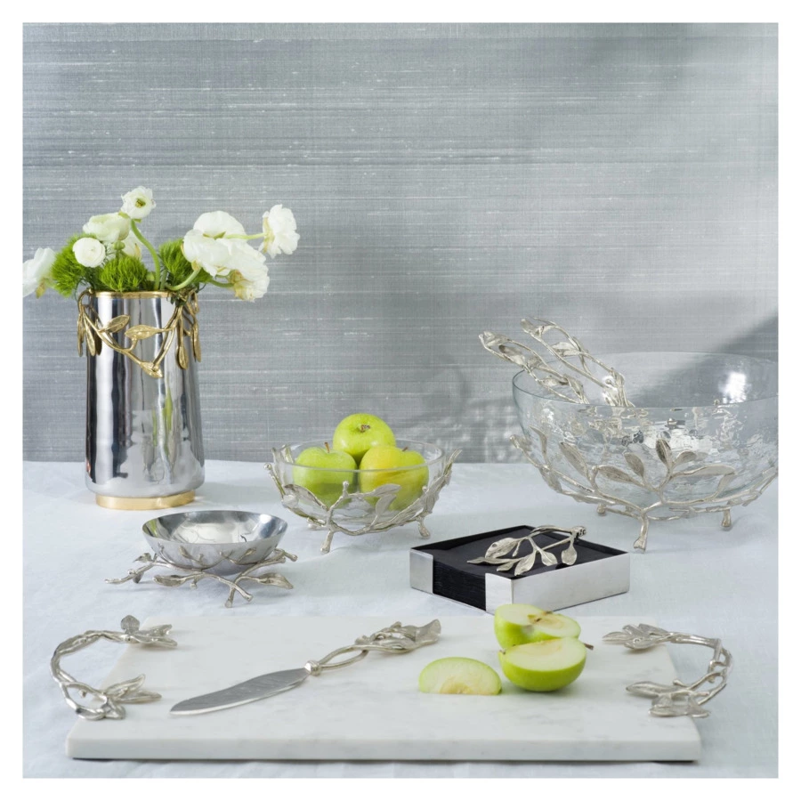 Чаша для орешков Michael Aram Лавровый лист 12 см, сталь нержавеющая