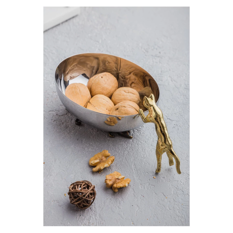 Чаша Michael Aram Кот и мыши 19 см, сталь нержавеющая