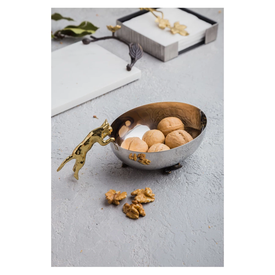 Чаша Michael Aram Кот и мыши 19 см, сталь нержавеющая