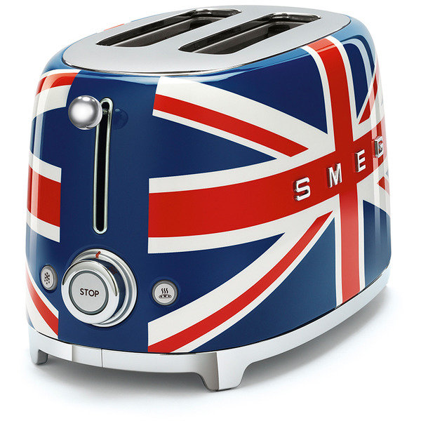 Тостер на 2 ломтика Smeg Британский флаг, TSF01UJEU